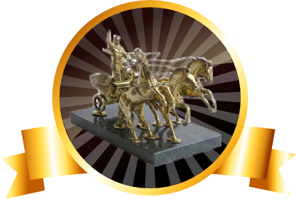 golden chariot award mit statue